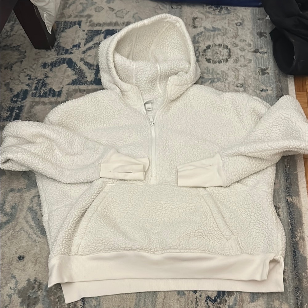 Cozy White Sherpa Hoodie